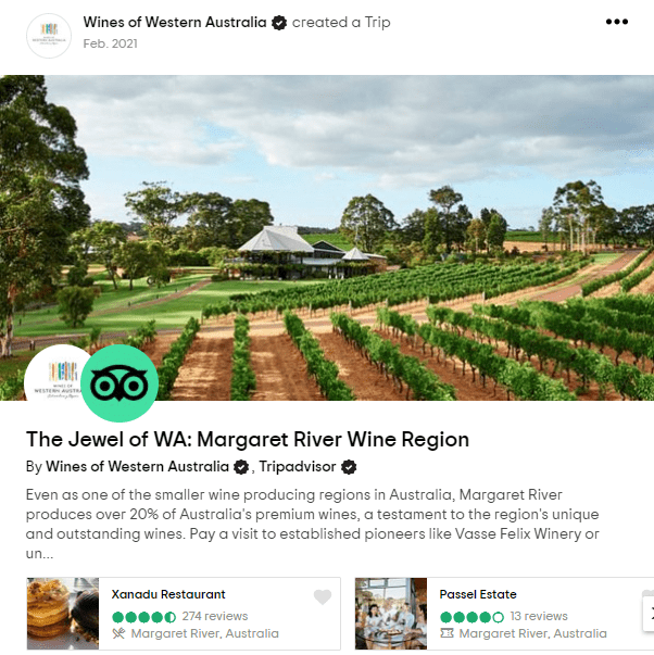 Tripadvisor Campaign for Wines of Western Australia Launches